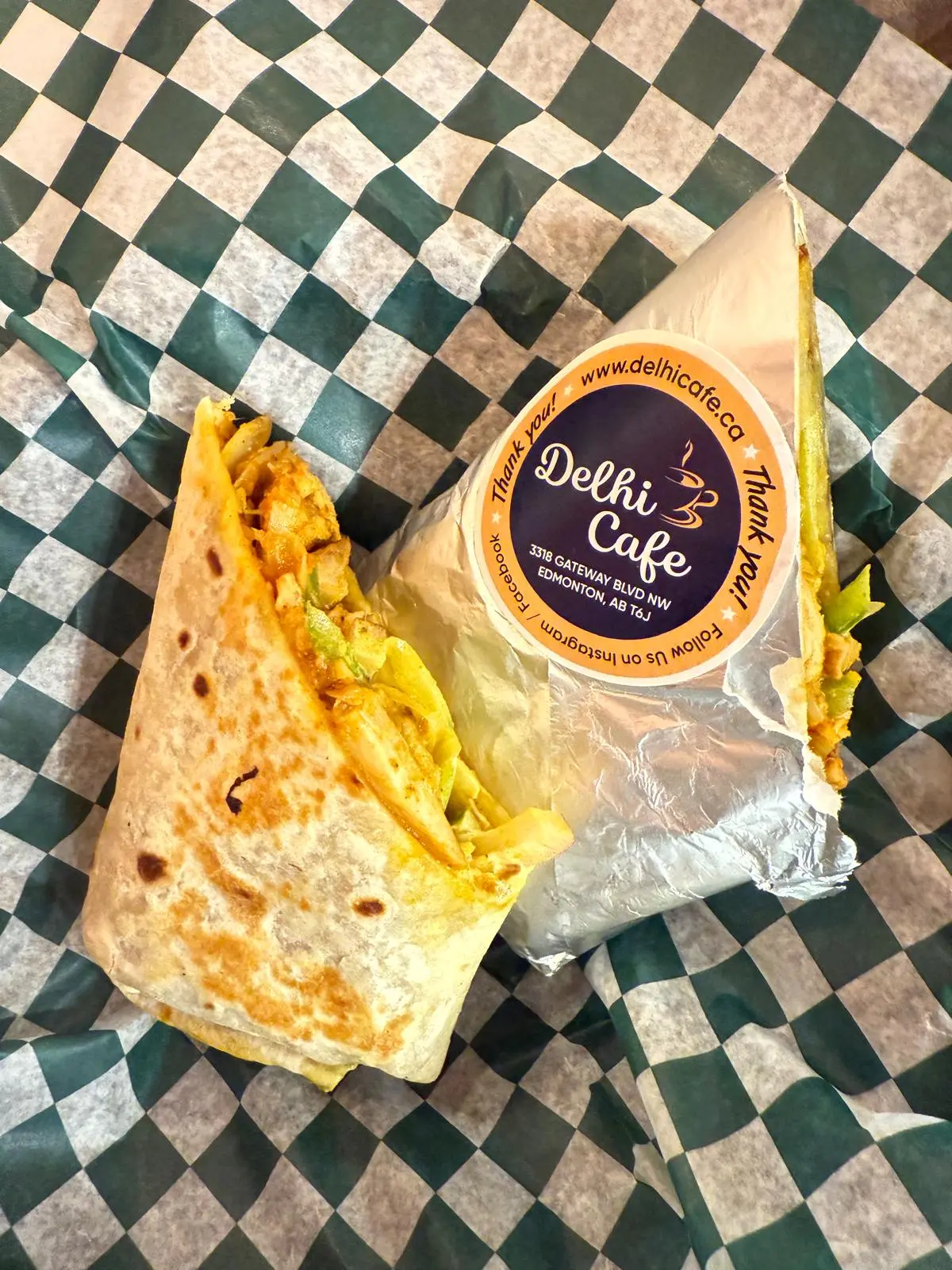 Delhi Special Frankie Rolls at Delhi Cafe in Edmonton, AB